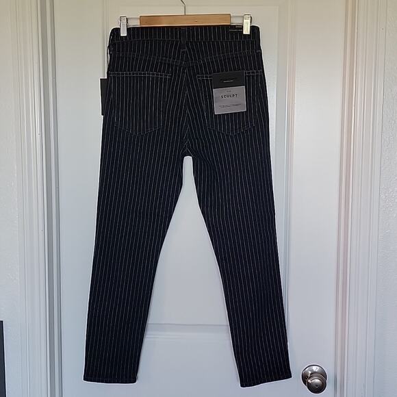 NWT Anthro Citizens of Humanity Rocket Crop Hi-Rise Skinny Jeans, Pinstripe, 29 - Picture 4 of 12
